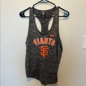 PINK Victoria's Secret Gray and Orange Tank Top